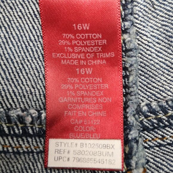 Bum Equipment Ladies Size 16W Petite Plus Medium Wash Jean Capri's - Picture 4 of 14